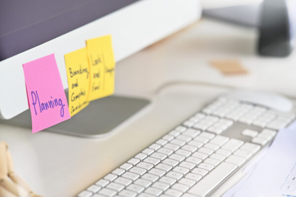 Visibility: Sticky notes on computer